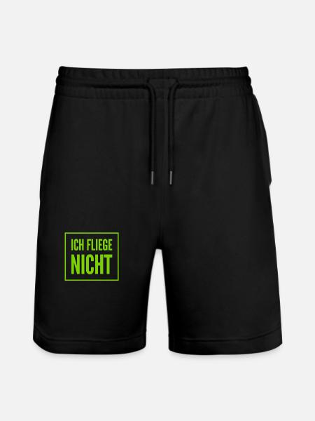 ich habe Flugangst - Stanley/Stella Unisex Bio Joggingshorts Trainer - Schwarz