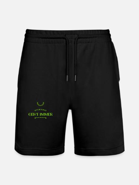 Optimismus ist wunderbar - Stanley/Stella Unisex Bio Joggingshorts Trainer - Schwarz