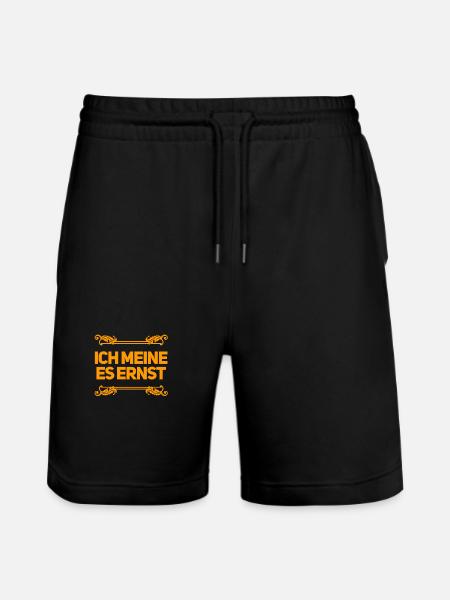 das ist mein ernst - Stanley/Stella Unisex Bio Joggingshorts Trainer  - Schwarz