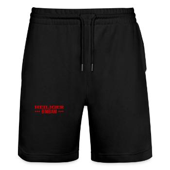 das ist eine Überraschung - Stanley/Stella Unisex Bio Joggingshorts Trainer  - Schwarz - Vorne - Nik (191cm) & Marisol (170cm)