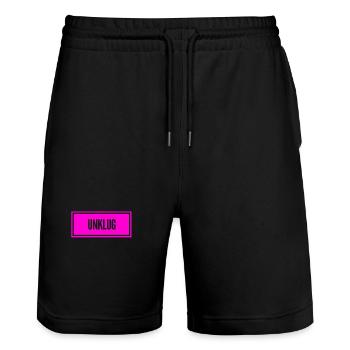das war dumm - Stanley/Stella Unisex Bio Joggingshorts Trainer  - Schwarz - Vorne - Nik (191cm) & Marisol (170cm)