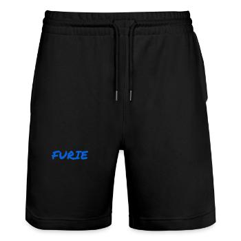 ich meckere gerne - Stanley/Stella Unisex Bio Joggingshorts Trainer  - Schwarz - Vorne - Nik (191cm) & Marisol (170cm)