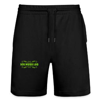 Zeit aufzubrechen - Stanley/Stella Unisex Bio Joggingshorts Trainer  - Schwarz - Vorne - Nik (191cm) & Marisol (170cm)