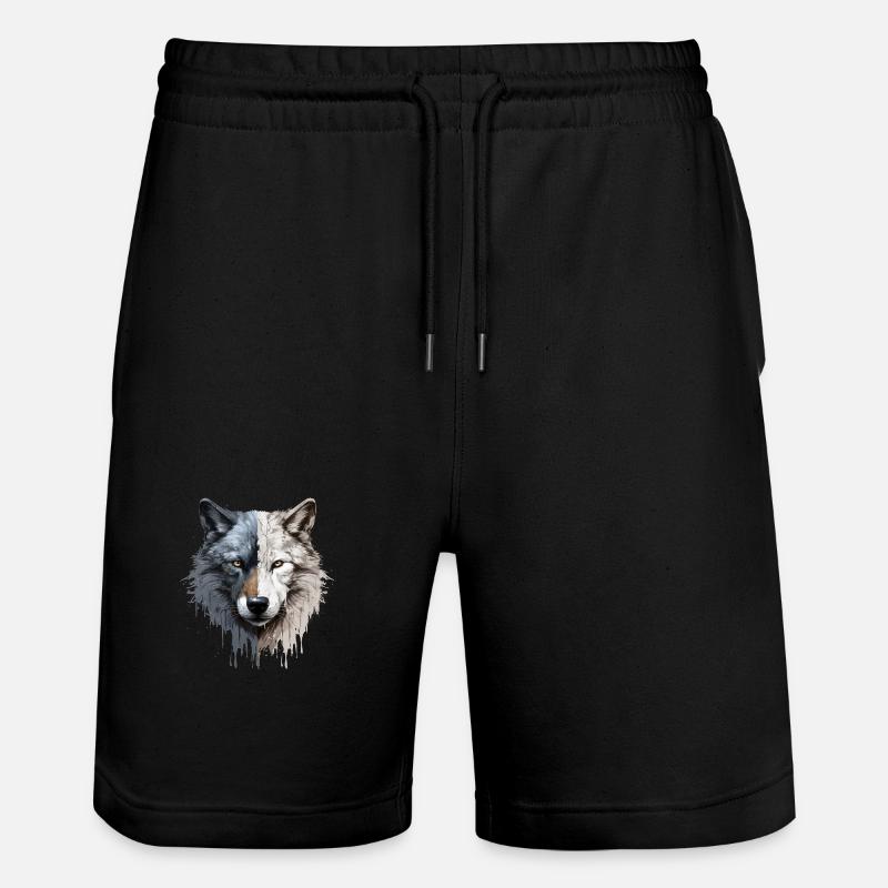 Wolf - Stanley/Stella Trainer Unisex Organic Jogging Shorts - black
