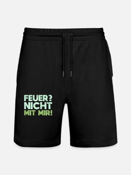 Feuer? Nicht Mit Mir! - Stanley/Stella Unisex Bio Joggingshorts Trainer  - Schwarz