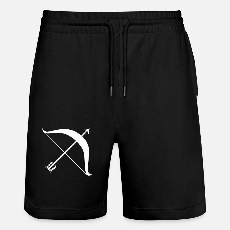 Bogen Schütze Sternzeichen - Stanley/Stella Unisex Bio Joggingshorts Trainer  - Schwarz