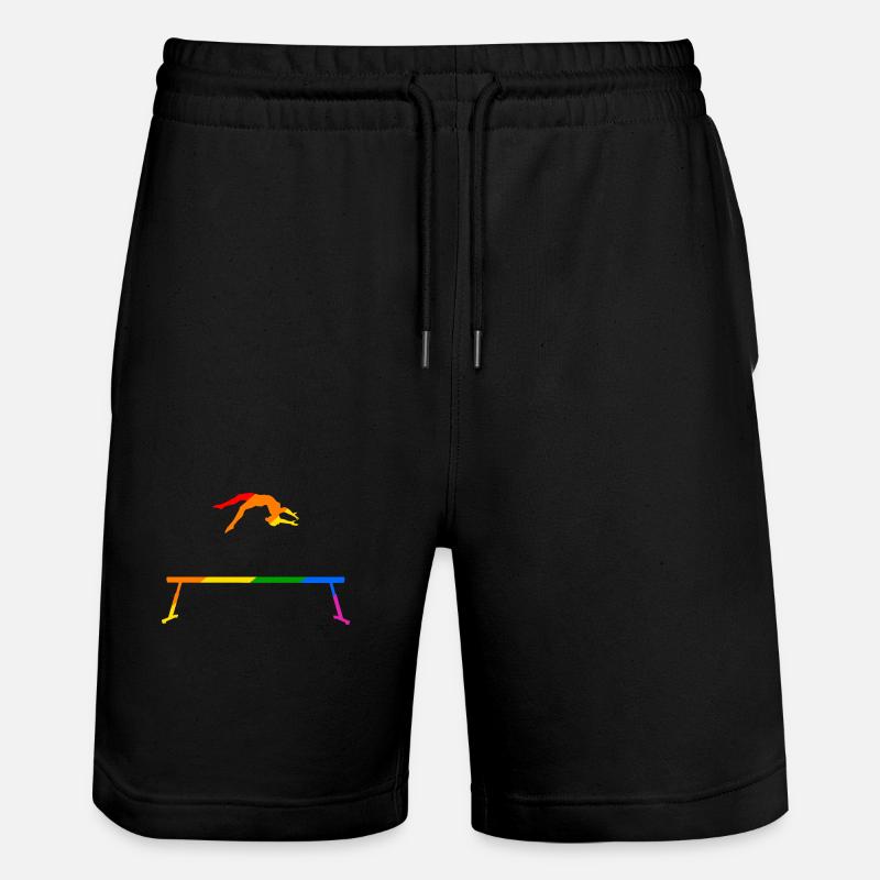 Gymnastique sur poutre arc-en-ciel - Short de jogging bio TRAINER Stanley/Stella unisexe - noir