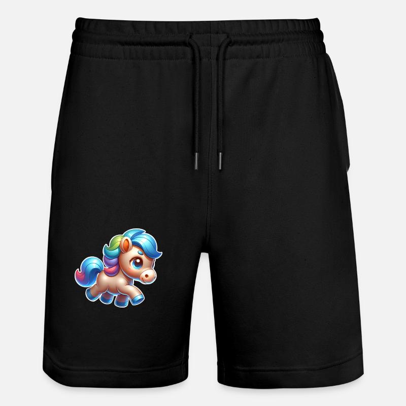 Poney - Short de jogging bio TRAINER Stanley/Stella unisexe - noir