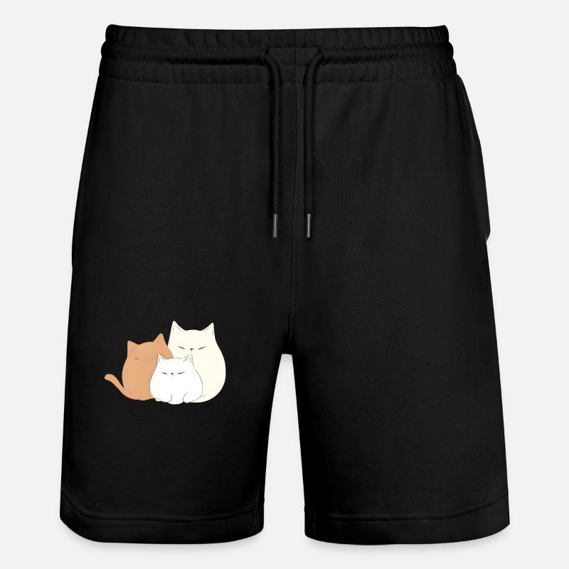3 Kätzchen - Stanley/Stella Unisex Bio Joggingshorts Trainer  - Schwarz