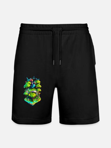 Sustainable Earth - Stanley/Stella Trainer Unisex Organic Jogging Shorts - black
