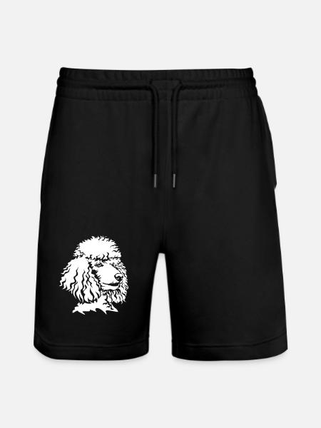 Poodle head "Black Edition" - Stanley/Stella Trainer Unisex Organic Jogging Shorts - black