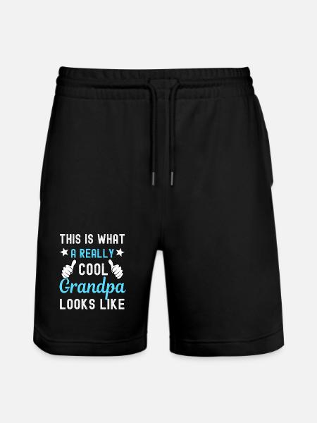 Grossvater Opa - Stanley/Stella Unisex Bio Joggingshorts Trainer - Schwarz