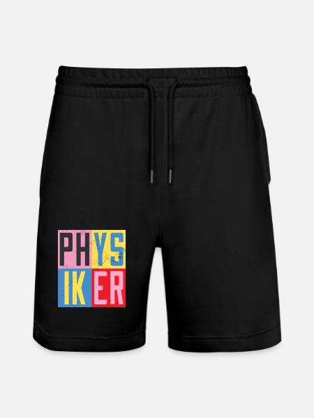 Physiker Design - Stanley/Stella Unisex Bio Joggingshorts Trainer  - Schwarz