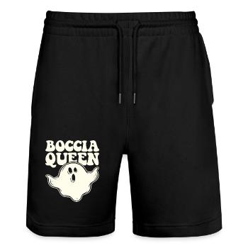 Boccia Queen Boules Ball Halloween Costume Spirit - Stanley/Stella Trainer Unisex Organic Jogging Shorts - black - Front - Nik (191cm) & Marisol (170cm)
