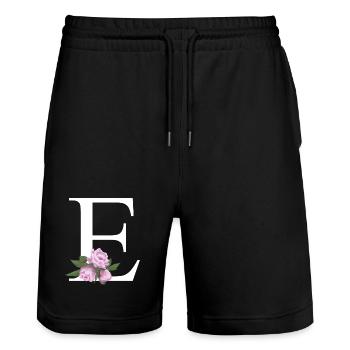 E - Stanley/Stella Unisex Bio Joggingshorts Trainer  - Schwarz - Vorne - Nik (191cm) & Marisol (170cm)