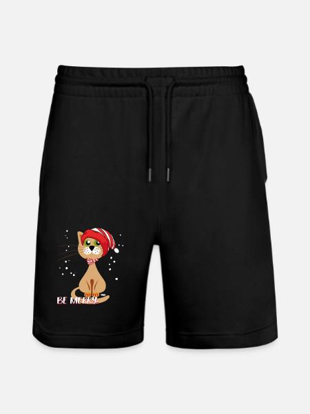 sois Joyeux Chat de Noël - Short de jogging bio TRAINER Stanley/Stella unisexe - noir
