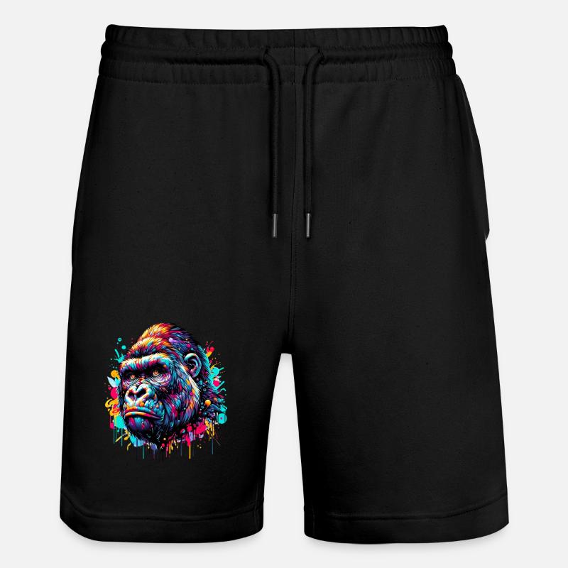 Gorilla - Stanley/Stella Unisex Bio Joggingshorts Trainer  - Schwarz