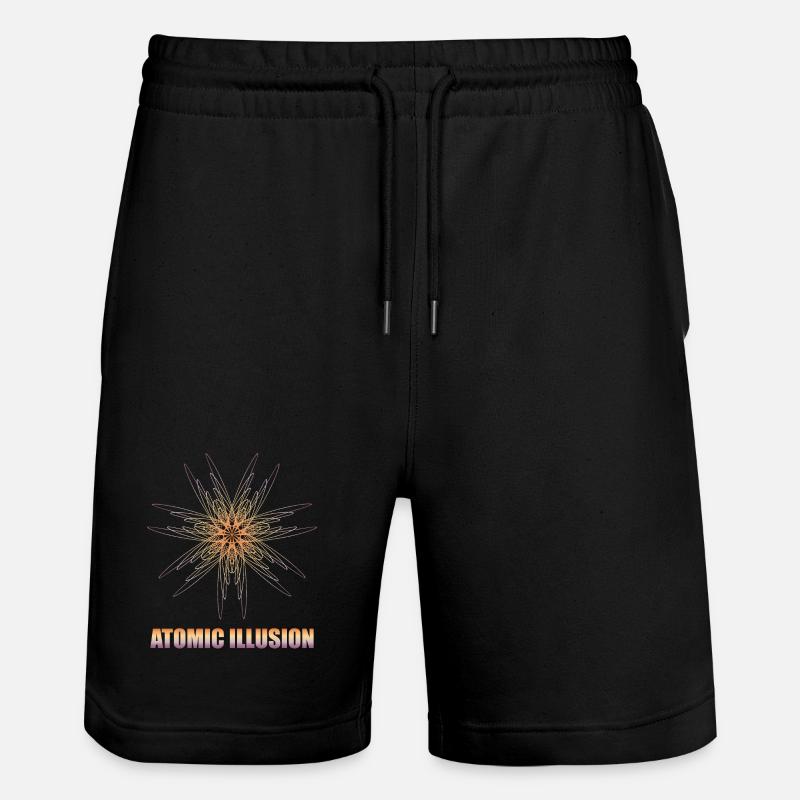 geometrical form ATOMIC ILLUSION - Stanley/Stella Unisex Bio Joggingshorts Trainer - Schwarz