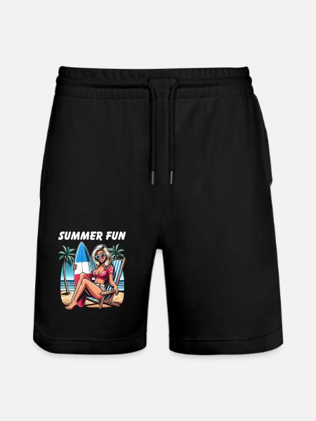 Summer Beach Haute Couture - Stanley/Stella Trainer Unisex Organic Jogging Shorts - black