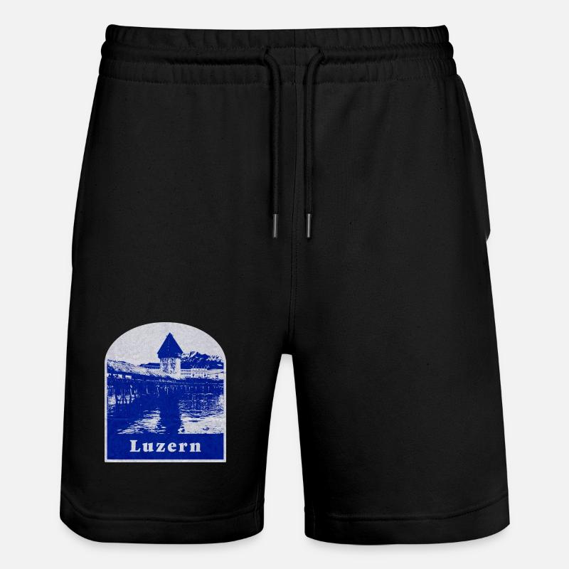 Lucerne, Suisse - Short de jogging bio TRAINER Stanley/Stella unisexe - noir