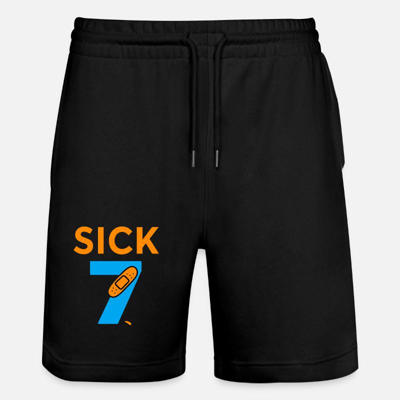 Sick Seven Meme Tee Six Seven  - Stanley/Stella Unisex Bio Joggingshorts Trainer  - Schwarz