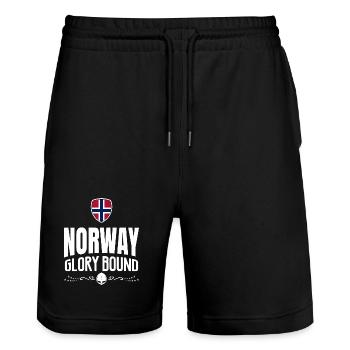 NORVÈGE GLOIRE - Short de jogging bio TRAINER Stanley/Stella unisexe - noir - Devant - Nik (191cm) & Marisol (170cm)