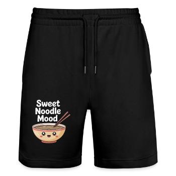 Humeur aux nouilles sucrées - Short de jogging bio TRAINER Stanley/Stella unisexe - noir - Devant - Nik (191cm) & Marisol (170cm)