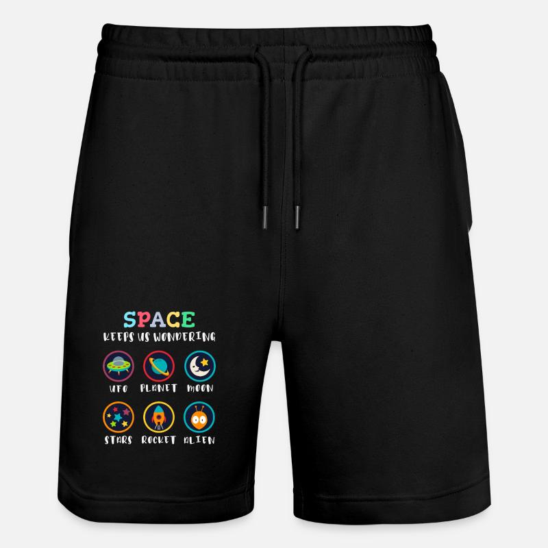 L’espace suscite la curiosité - Short de jogging bio TRAINER Stanley/Stella unisexe - noir