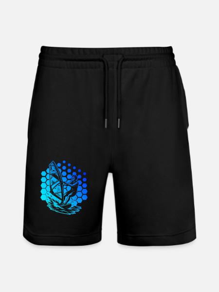 A motif just for windsurfing - Stanley/Stella Trainer Unisex Organic Jogging Shorts - black