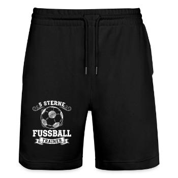 5 Star Trainer – Professionalism & Passion - Stanley/Stella Trainer Unisex Organic Jogging Shorts - black - Front - Nik (191cm) & Marisol (170cm)