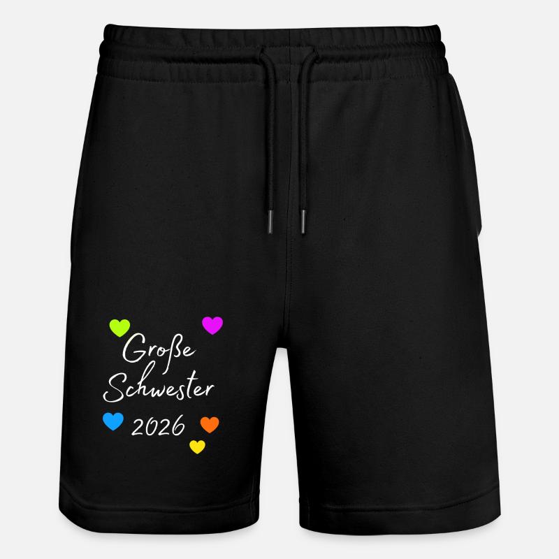 Grande Sœur 2026 Pression cardiaque - Short de jogging bio TRAINER Stanley/Stella unisexe - noir