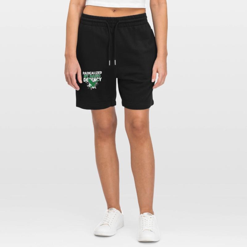 Radicalized By Basic Decency Quote Shirt Stanley/Stella Trainer Unisex Organic Jogging Shorts