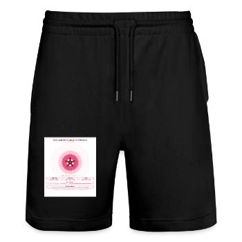 Rosace Fibonacci Rose Délicate - Short de jogging bio TRAINER Stanley/Stella unisexe - noir - Devant - Nik (191cm) & Marisol (170cm)