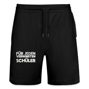 Hätte Ich Eine Sternmünze Für Jeden... - Stanley/Stella Unisex Bio Joggingshorts Trainer  - Schwarz - Vorne - Nik (191cm) & Marisol (170cm)