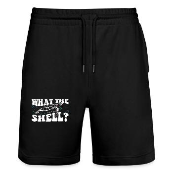 Meer Panzer Tierschutz Artenschutz - Stanley/Stella Unisex Bio Joggingshorts Trainer  - Schwarz - Vorne - Nik (191cm) & Marisol (170cm)