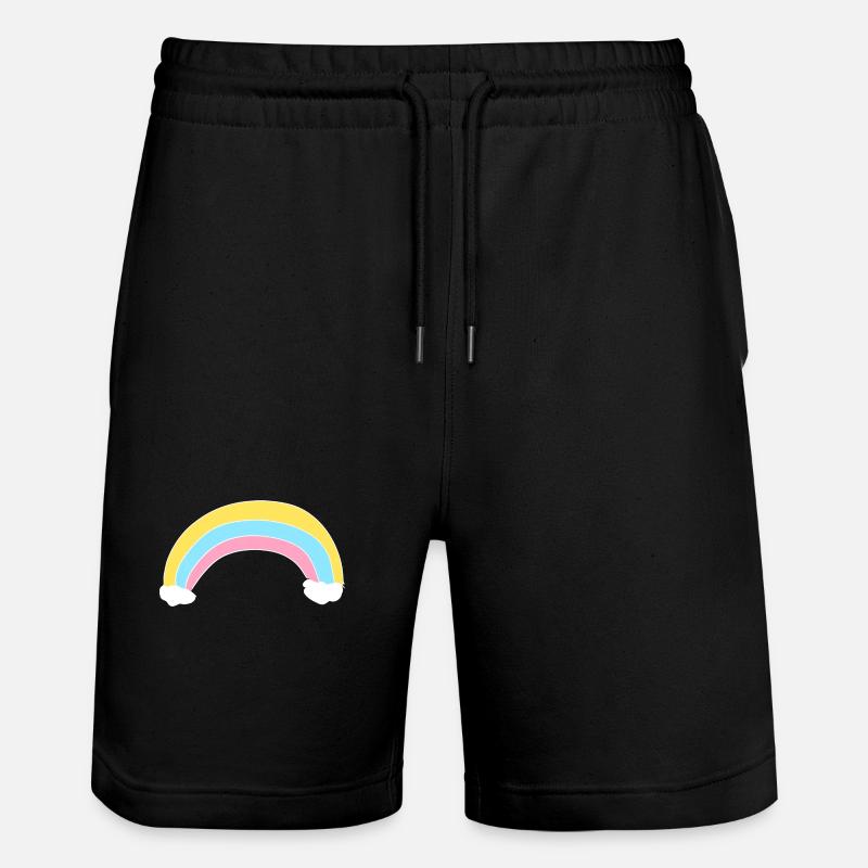 Rainbow icon clouds - Stanley/Stella Trainer Unisex Organic Jogging Shorts - black