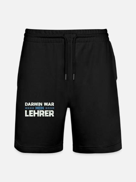 Darwin War Mein Lehrer - Stanley/Stella Unisex Bio Joggingshorts Trainer  - Schwarz