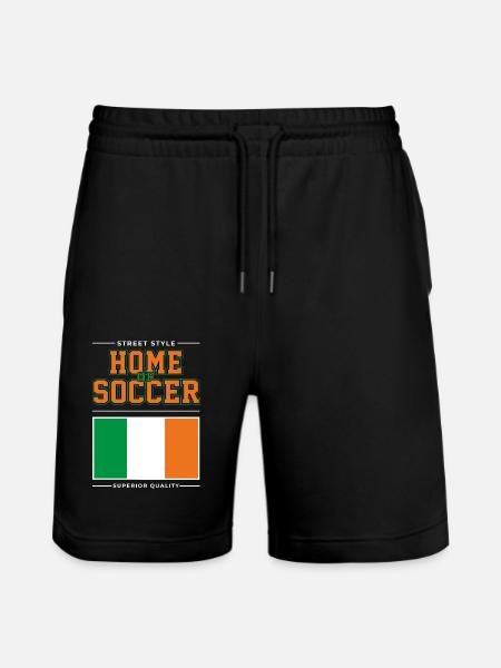 Home of Soccer - Stanley/Stella Trainer Unisex Organic Jogging Shorts - black