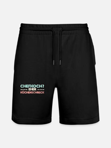 Chefkoch? Eher Küchenschreck - Stanley/Stella Unisex Bio Joggingshorts Trainer  - Schwarz