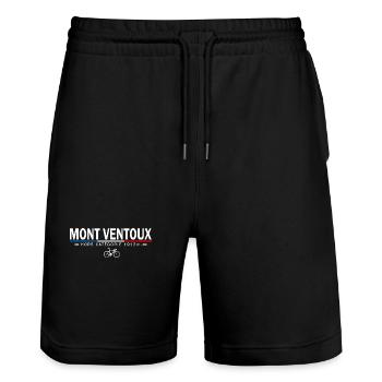 Vélo velo Mont Ventoux cycliste col ventoux - Short de jogging bio TRAINER Stanley/Stella unisexe - noir - Devant - Nik (191cm) & Marisol (170cm)