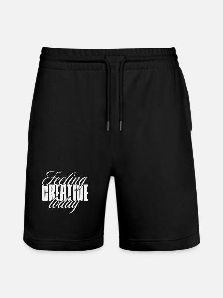 Feeling creative today - Stanley/Stella Trainer Unisex Organic Jogging Shorts - black