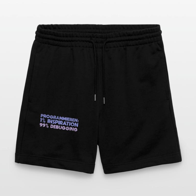 Programmieren: 1% Inspiration, 99% Debugging Stanley/Stella Unisex Bio Joggingshorts Trainer 
