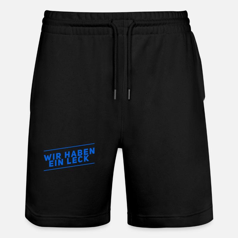 da ist ein Leck - Stanley/Stella Unisex Bio Joggingshorts Trainer  - Schwarz