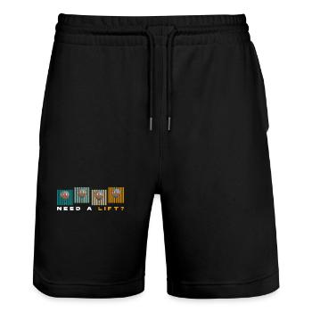 Heißluftballon Himmel - Stanley/Stella Unisex Bio Joggingshorts Trainer  - Schwarz - Vorne - Nik (191cm) & Marisol (170cm)