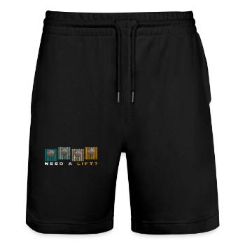 Oballons Sky Fun Air - Short de jogging bio TRAINER Stanley/Stella unisexe - noir - Devant - Nik (191cm) & Marisol (170cm)