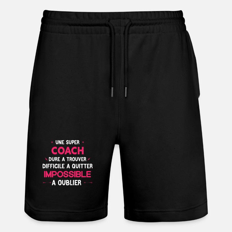 Super Coach - Short de jogging bio TRAINER Stanley/Stella unisexe - noir