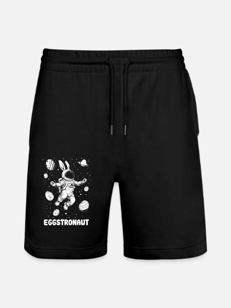 Osterhase - Eggstronaut - Osterei - Geschenk - Stanley/Stella Unisex Bio Joggingshorts Trainer - Schwarz