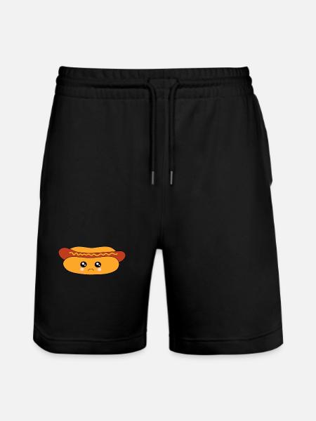 Hot dog Wurst - Stanley/Stella Unisex Bio Joggingshorts Trainer - Schwarz