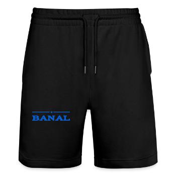 Banalität - Stanley/Stella Unisex Bio Joggingshorts Trainer  - Schwarz - Vorne - Nik (191cm) & Marisol (170cm)