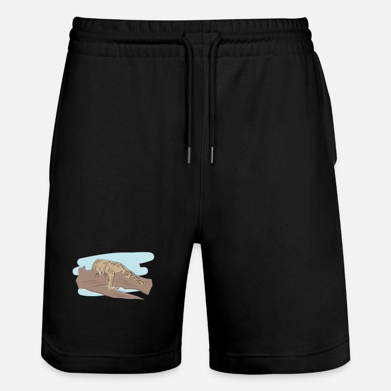Design illustré avec Jaguar - Short de jogging bio TRAINER Stanley/Stella unisexe - noir